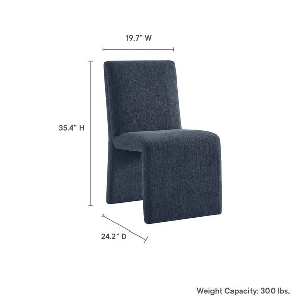 Modway Furniture Emory Fabric Upholstered Side Chair - Modern Elegance, Comfortable Design, Fully Assembled Convenience Slate Blue EEI-7185-SLB