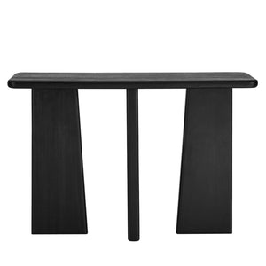 Modway Furniture Porter 45" Wood Console Table - Stylish Black Mango Wood with Geometric Legs for Modern Spaces EEI-7197-BLK