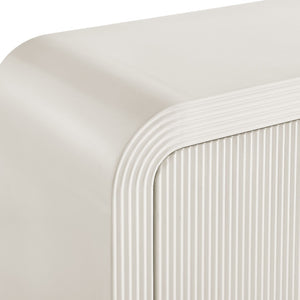 Modway Furniture Waterflute 70" Fluted Sideboard Cabinet - Modern Storage Solution with Adjustable Shelves & Style White Matte EEI-7198-IVO