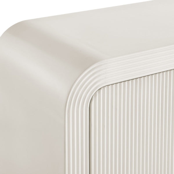 Modway Furniture Waterflute 70" Fluted Sideboard Cabinet - Modern Storage Solution with Adjustable Shelves & Style White Matte EEI-7198-IVO