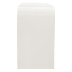 Modway Furniture Waterflute 68" Fluted TV Stand - Modern Storage Solution with Push-To-Open Doors and Cable Management White Matte EEI-7199-IVO