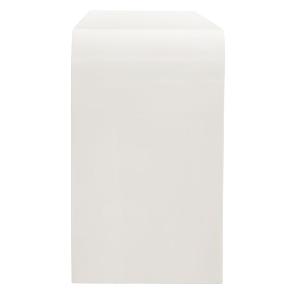 Modway Furniture Waterflute 68" Fluted TV Stand - Modern Storage Solution with Push-To-Open Doors and Cable Management White Matte EEI-7199-IVO