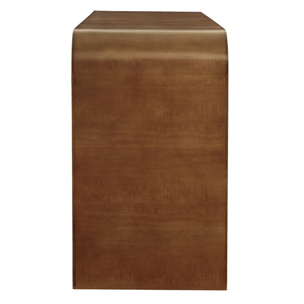 Modway Furniture Waterflute 68" Fluted TV Stand - Modern Storage Solution with Push-To-Open Doors and Cable Management Walnut EEI-7199-WAL