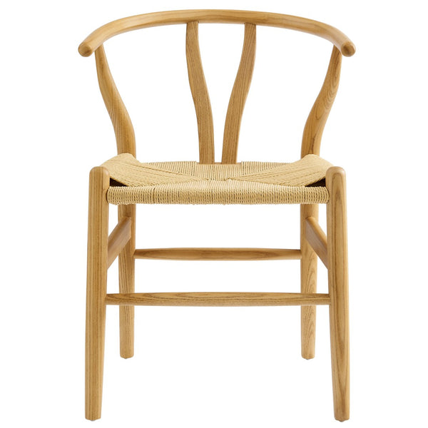 Modway Furniture Amish 29" Handcrafted Wood Dining Chair – Mid-Century Rustic Style with Comfort and Durability Natural EEI-7200-NAT