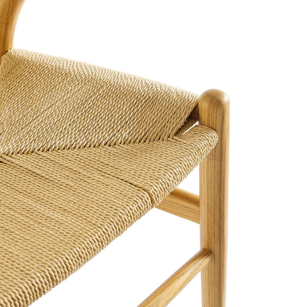 Modway Furniture Amish 29" Handcrafted Wood Dining Chair – Mid-Century Rustic Style with Comfort and Durability Natural EEI-7200-NAT