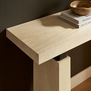 Modway Furniture Piston 52" Rectangular Wood Console Table - Modern Farmhouse Style with Durable Natural Finish EEI-7209-NAT