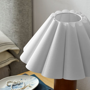 Modway Furniture Flora Wood Table Lamp with Pleated Petal Shade - Modern Scandinavian Design for Any Room EEI-7214-WAL