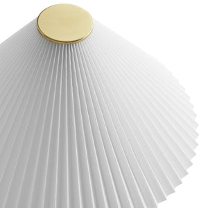 Modway Furniture Cove Travertine Table Lamp with Pleated Shade – Elegant Natural Stone Lighting for Any Room EEI-7215-TRV