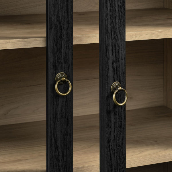 Modway Furniture Nyx Arched Display Cabinet - Modern Black & Light Oak Storage for Dining, Living, or Office Use EEI-7216-BLK-LOA