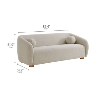 Modway Furniture Holland Curved Swivel Sofa by Modway - Luxurious Chenille Upholstery with Effortless Comfort Design Dove Gray EEI-7217-DOV