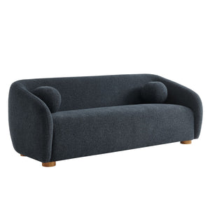 Modway Furniture Holland Curved Swivel Sofa by Modway - Luxurious Chenille Upholstery with Effortless Comfort Design Navy EEI-7217-NAV
