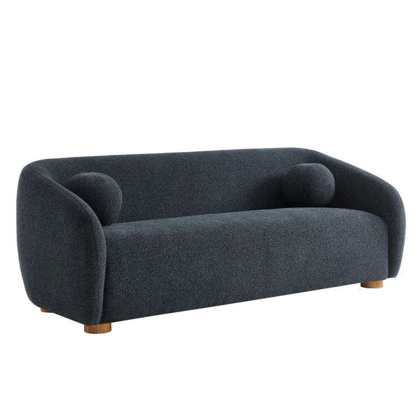 Modway Furniture Holland Curved Swivel Sofa by Modway - Luxurious Chenille Upholstery with Effortless Comfort Design Navy EEI-7217-NAV