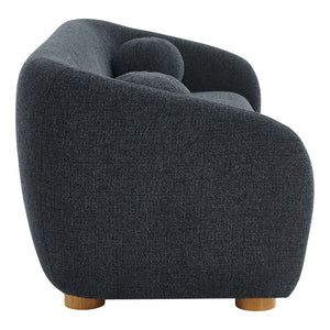 Modway Furniture Holland Curved Swivel Sofa by Modway - Luxurious Chenille Upholstery with Effortless Comfort Design Navy EEI-7217-NAV