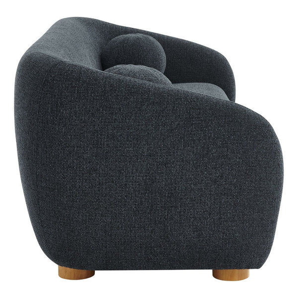 Modway Furniture Holland Curved Swivel Sofa by Modway - Luxurious Chenille Upholstery with Effortless Comfort Design Navy EEI-7217-NAV
