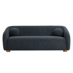 Modway Furniture Holland Curved Swivel Sofa by Modway - Luxurious Chenille Upholstery with Effortless Comfort Design Navy EEI-7217-NAV
