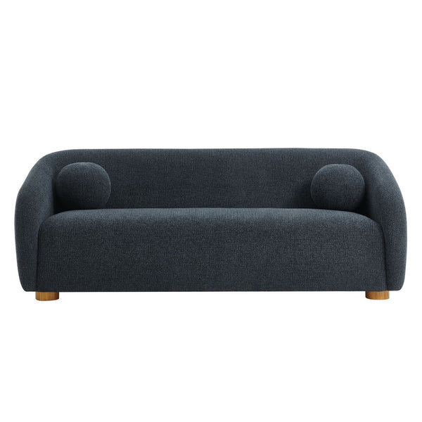 Modway Furniture Holland Curved Swivel Sofa by Modway - Luxurious Chenille Upholstery with Effortless Comfort Design Navy EEI-7217-NAV