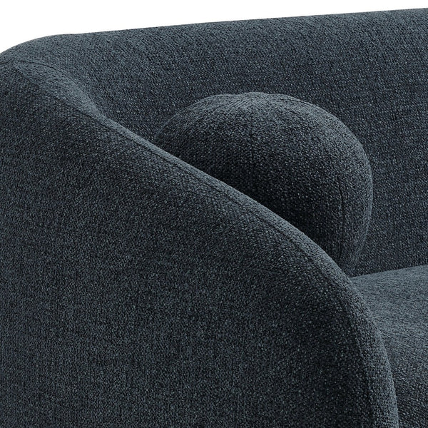 Modway Furniture Holland Curved Swivel Sofa by Modway - Luxurious Chenille Upholstery with Effortless Comfort Design Navy EEI-7217-NAV