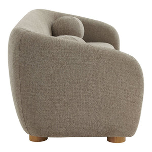 Modway Furniture Holland Curved Swivel Sofa by Modway - Luxurious Chenille Upholstery with Effortless Comfort Design Taupe EEI-7217-TAU