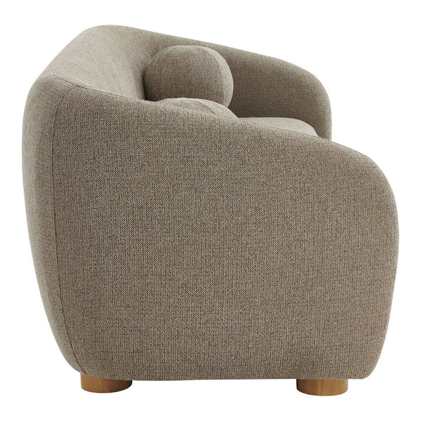 Modway Furniture Holland Curved Swivel Sofa by Modway - Luxurious Chenille Upholstery with Effortless Comfort Design Taupe EEI-7217-TAU