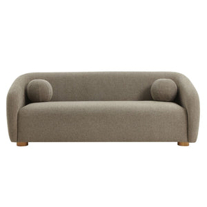 Modway Furniture Holland Curved Swivel Sofa by Modway - Luxurious Chenille Upholstery with Effortless Comfort Design Taupe EEI-7217-TAU