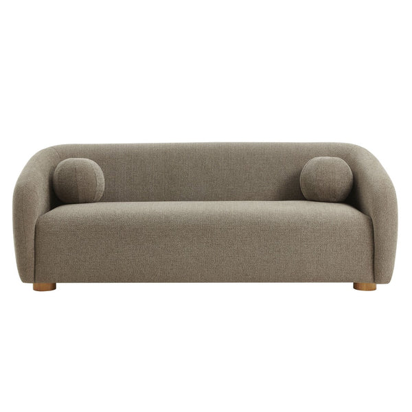 Modway Furniture Holland Curved Swivel Sofa by Modway - Luxurious Chenille Upholstery with Effortless Comfort Design Taupe EEI-7217-TAU