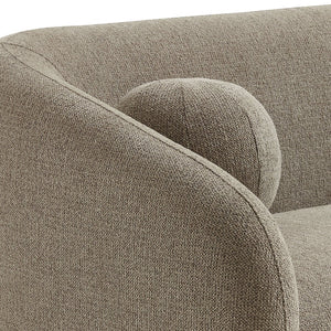 Modway Furniture Holland Curved Swivel Sofa by Modway - Luxurious Chenille Upholstery with Effortless Comfort Design Taupe EEI-7217-TAU