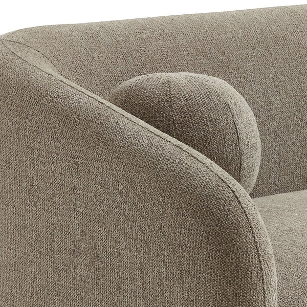 Modway Furniture Holland Curved Swivel Sofa by Modway - Luxurious Chenille Upholstery with Effortless Comfort Design Taupe EEI-7217-TAU