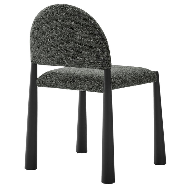 Modway Furniture Hayley Upholstered Fabric Dining Side Chair - Mid-Century Modern Design with Comfort & Style Black Anthracite EEI-7220-BLK-ANT