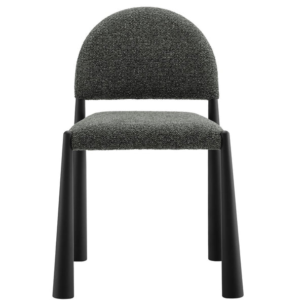 Modway Furniture Hayley Upholstered Fabric Dining Side Chair - Mid-Century Modern Design with Comfort & Style Black Anthracite EEI-7220-BLK-ANT