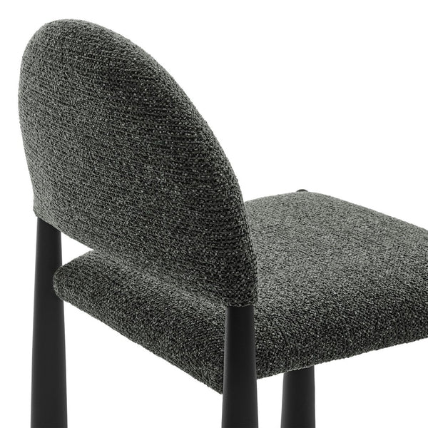 Modway Furniture Hayley Upholstered Fabric Dining Side Chair - Mid-Century Modern Design with Comfort & Style Black Anthracite EEI-7220-BLK-ANT