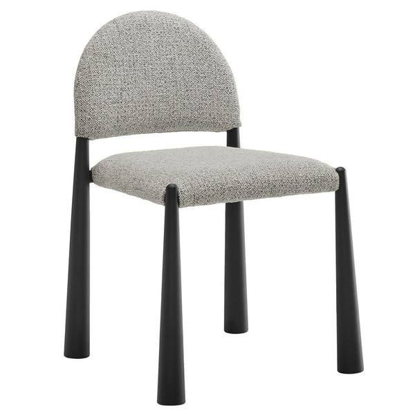 Modway Furniture Hayley Upholstered Fabric Dining Side Chair - Mid-Century Modern Design with Comfort & Style Black Camel EEI-7220-BLK-CAM