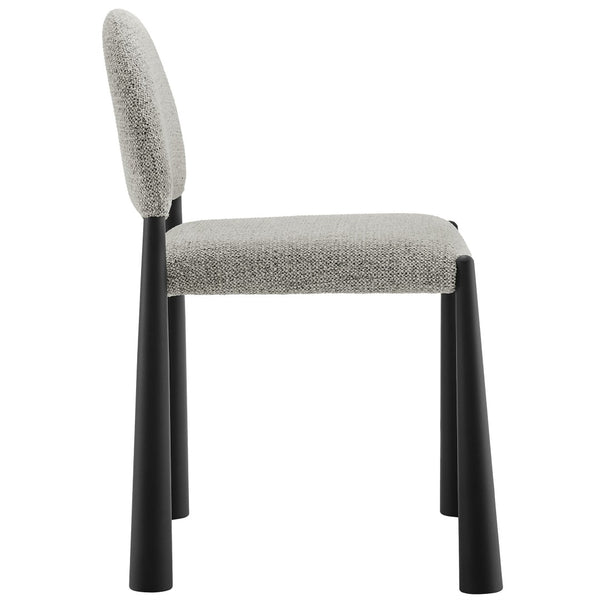 Modway Furniture Hayley Upholstered Fabric Dining Side Chair - Mid-Century Modern Design with Comfort & Style Black Camel EEI-7220-BLK-CAM