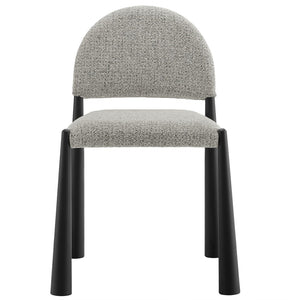Modway Furniture Hayley Upholstered Fabric Dining Side Chair - Mid-Century Modern Design with Comfort & Style Black Camel EEI-7220-BLK-CAM