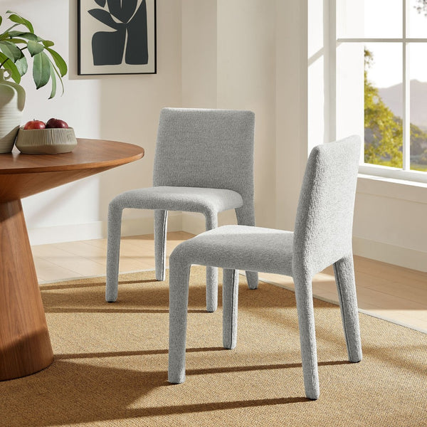 Modway Furniture Rhodes Fabric Upholstered Dining Chair - Eco-Friendly Chenille, Modern Comfort for Any Space Dove Gray EEI-7222-DOV