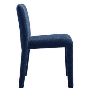 Modway Furniture Rhodes Fabric Upholstered Dining Chair - Eco-Friendly Chenille, Modern Comfort for Any Space Navy EEI-7222-NAV