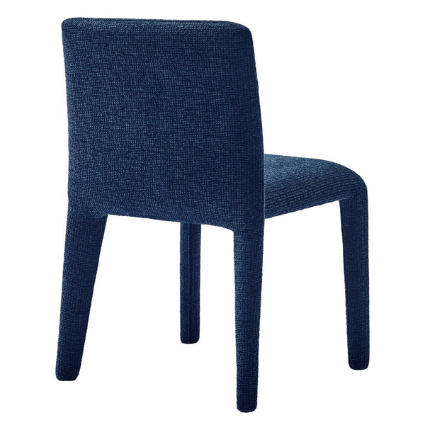 Modway Furniture Rhodes Fabric Upholstered Dining Chair - Eco-Friendly Chenille, Modern Comfort for Any Space Navy EEI-7222-NAV