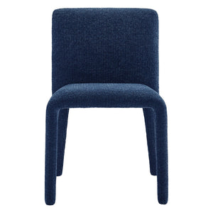 Modway Furniture Rhodes Fabric Upholstered Dining Chair - Eco-Friendly Chenille, Modern Comfort for Any Space Navy EEI-7222-NAV