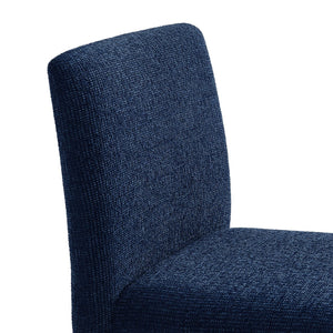 Modway Furniture Rhodes Fabric Upholstered Dining Chair - Eco-Friendly Chenille, Modern Comfort for Any Space Navy EEI-7222-NAV