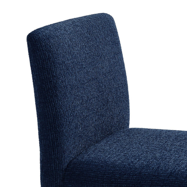 Modway Furniture Rhodes Fabric Upholstered Dining Chair - Eco-Friendly Chenille, Modern Comfort for Any Space Navy EEI-7222-NAV