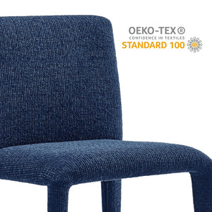 Modway Furniture Rhodes Fabric Upholstered Dining Chair - Eco-Friendly Chenille, Modern Comfort for Any Space Navy EEI-7222-NAV