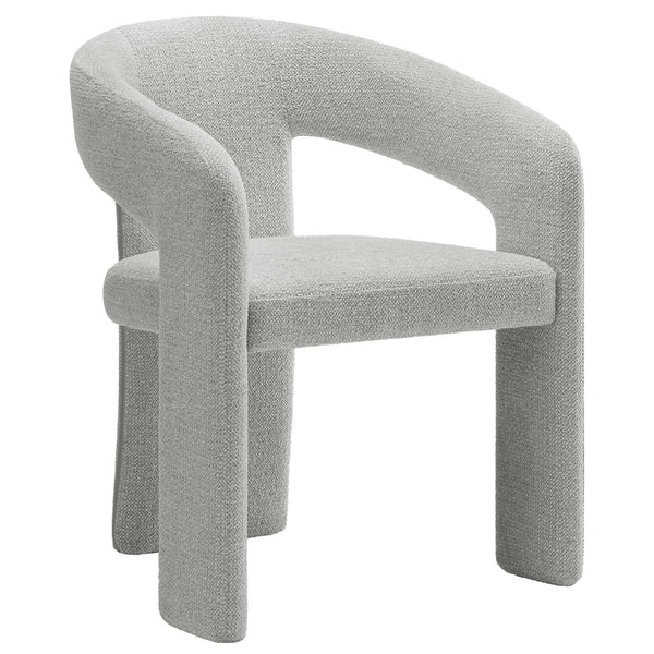 Modway Furniture Oslo Barrel Fabric Upholstered Dining Accent Chair – Modern Ergonomic Design with Metal Frame Support Dove Gray EEI-7224-DOV