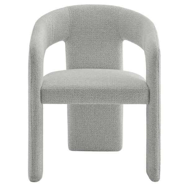 Modway Furniture Oslo Barrel Fabric Upholstered Dining Accent Chair – Modern Ergonomic Design with Metal Frame Support Dove Gray EEI-7224-DOV