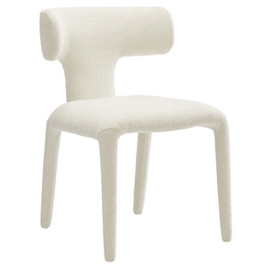 Modway Furniture Stellan Curved Back Boucle Dining Chair Set of 2 - Modern Comfort and Timeless Style for Any Space Cream EEI-7230-CRE