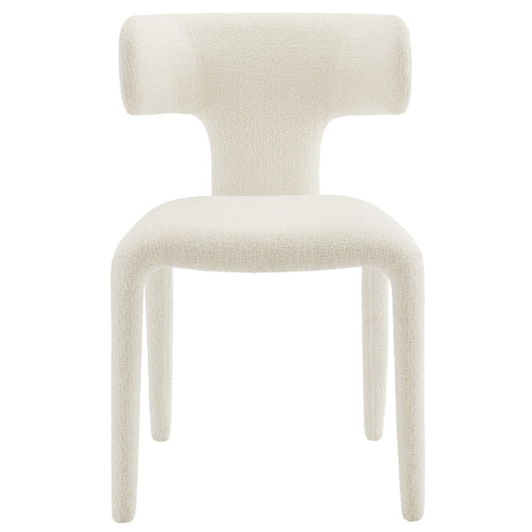 Modway Furniture Stellan Curved Back Boucle Dining Chair Set of 2 - Modern Comfort and Timeless Style for Any Space Cream EEI-7230-CRE