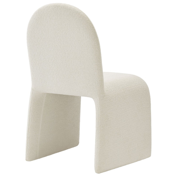 Modway Furniture Junia Boucle Upholstered Arch Armless Dining Chair - Sculptural Comfort for Modern Living Spaces Cream EEI-7231-CRE