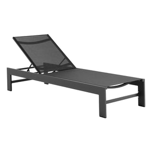 Modway Furniture Tahoe Outdoor Patio Chaise Lounge with Adjustable Recline - Durable Aluminum & Mesh Comfort EEI-7235-GRY
