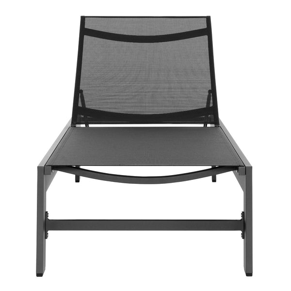 Modway Furniture Tahoe Outdoor Patio Chaise Lounge with Adjustable Recline - Durable Aluminum & Mesh Comfort EEI-7235-GRY