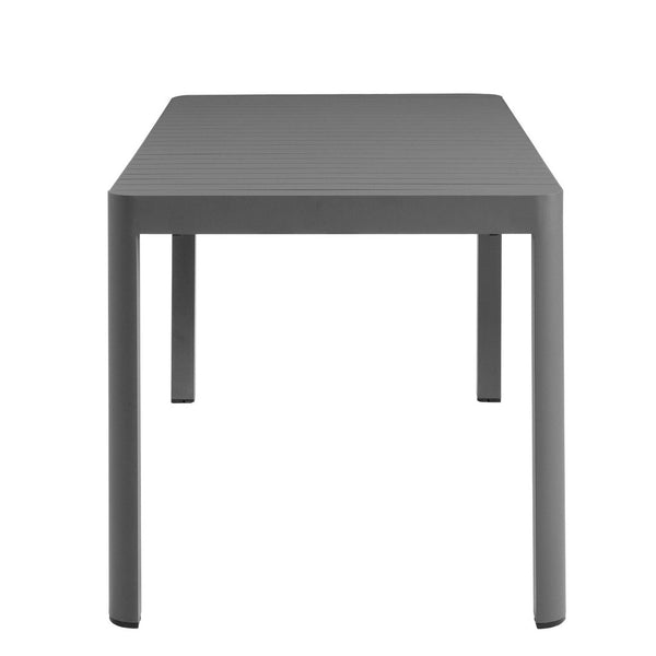 Modway Furniture Tahoe Extendable Outdoor Dining Table - Modern Aluminum Design, Low Maintenance & Durable Gray Finish EEI-7236-GRY