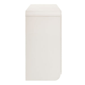 Modway Furniture Dahlia Fluted and Scalloped Sideboard Cabinet - Elegant Storage Solution for Dining and Living Spaces White EEI-7241-WHI