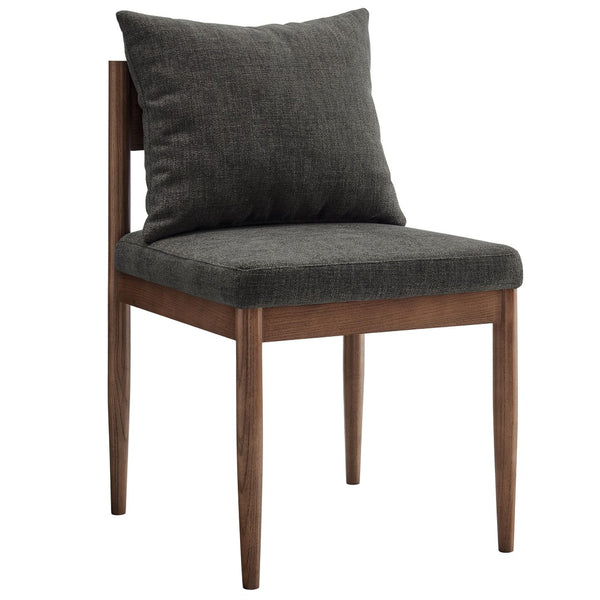 Modway Furniture Remington Wood Dining Side Chair - Sleek Scandinavian Design with Comfort and Durable Style Charcoal EEI-7242-CHA